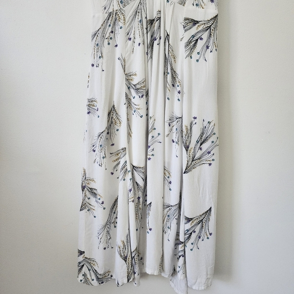 Free People Printed Retro Midi Dress Size 10 - Picture 6 of 16